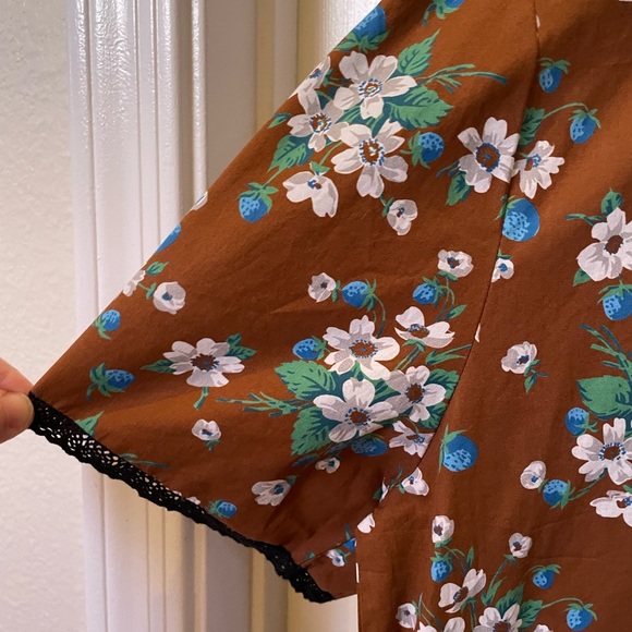 Batsheva Clarice Dress in Brown Lily 16 - Picture 7 of 16